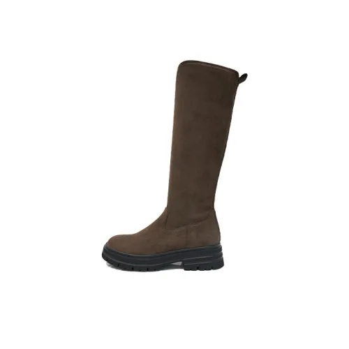 MINNETONKA Колено Высокие сапоги 3 см Женские Коричневый