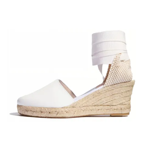 SCAROSSO Клин-каблук Высокие каблуки 7 см Женские Белые