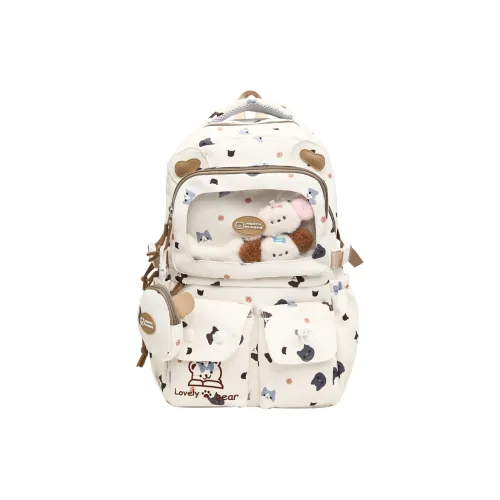 Kaka Tree Нейлон Рюкзак Стандартный Унисекс Черный Белый