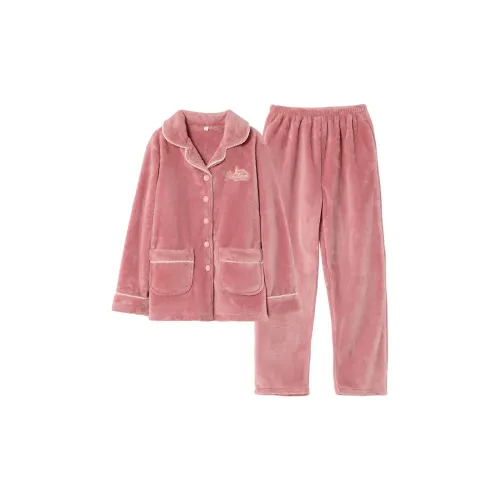 UAVAE Пижамный комплект женский цвет сливовый красный