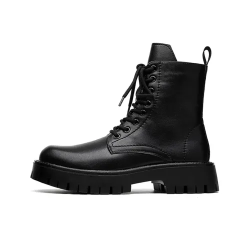 Lady's House Короткий MID Голень Мартин Boot Мужской Черный