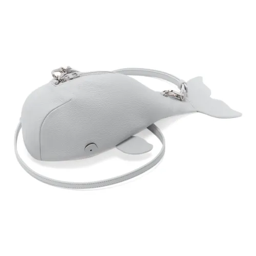 LOEWE Сумка через плечо из крупнозернистой текстуры коровьей кожи унисекс сланцево-серый