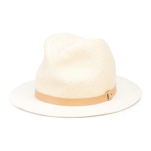 RAG BONE Кожа Солома Переработанный хлопок Хлопок Рафия Шапки Кепки Женские Белые