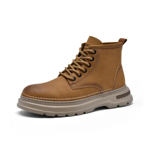 BASIC HOUSE Hello Welcome To Горы и моря The Дюна. Короткий Мартин Boot Мужской Земляной желтый