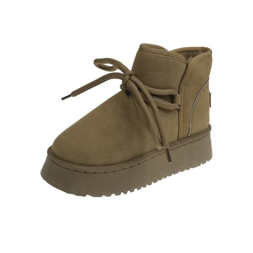 EEueeczs Термические Увеличивающие Высота Короткие Снежные Ботинки Женские