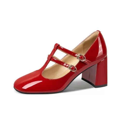 Lily Wei Stepping Into Spring Высокие каблуки 7 см Женские Красные