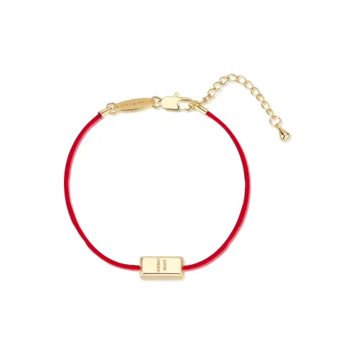 OUBI.YABI Браслеты из меди с покрытием из 14-каратного золота красная нить женские