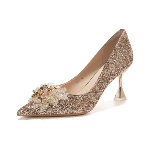 Lanza Узкий каблук Высокие каблуки Женские Шампанское
