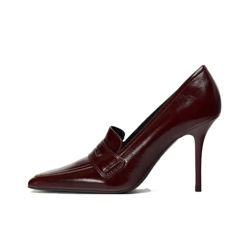 ZARA Высокие каблуки Бордовый Женские