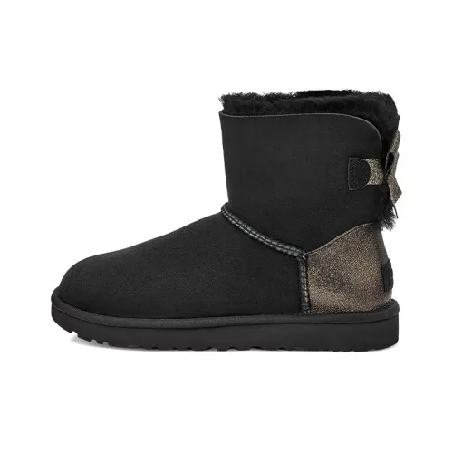 UGG Bailey Bow Glitz Термический Устойчивый к истиранию Короткие Снежные Ботинки Женские Черные