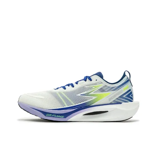 361° Амортизирующие подошва Slip-resistant и устойчивые к истиранию Низкий топ Беговые кроссовки Унисекс Игровой синий