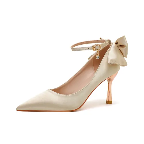 Lanza Узкий каблук Высокие каблуки Женские Шампанское