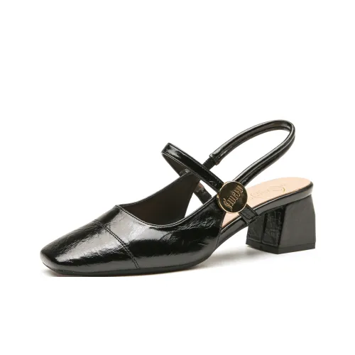 YAFEI XUANYU Грубый каблук Высокие каблуки 5 см Женские Черный