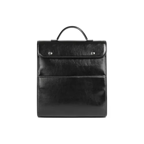 H YXIANG Рюкзак из коровьей кожи стандартный женский черный кофейный коричневый