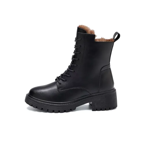 BAIJIHONG 15,5cm Мартин Ботинок 5cm Женский Черный