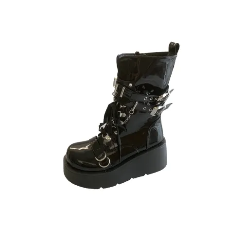 Moon Veil Короткий MID Голень Мартин Boot Женские Черный