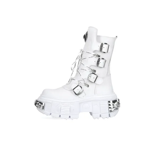 NEW ROCK Ботильоны 10 см Унисекс Белый