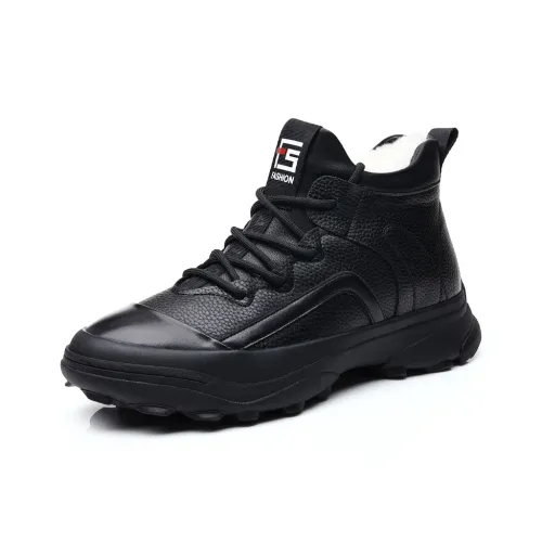 AIBAOLUO Термическая Резистентная Короткая Ботинка для Снега Мужская Черная