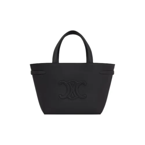 CELINE Cabas Телячья кожа Сумка через плечо Мини Женская Черная