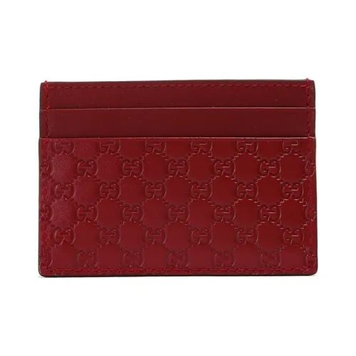 GUCCI Коровья кожа Держатель для карт Женский Красный