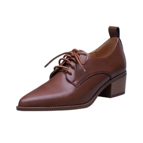 F·LOVES·f Грубый каблук Высокие каблуки 4CM Женские Коричневый