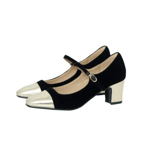 MEIYANG Высокие каблуки Черный Золотой Высота каблука 6,3 см Женские