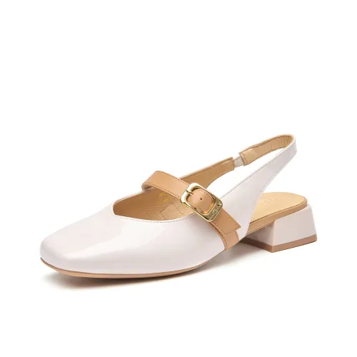 Spider King Грубый каблук Высокие каблуки 3,5 см Женские Бежевый