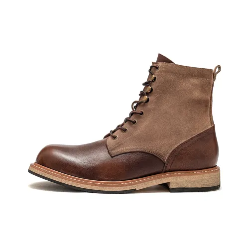MATA Короткий Мартин Ботинок 3 см Мужской Коричневый