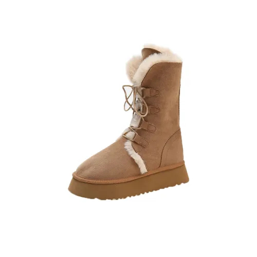 NUNZ Колено Высокие Сноубутсы Женские Каштановый