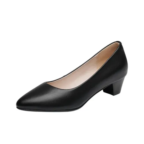 RED DRAGONFLY Грубый каблук Высокие каблуки 3,9 см Женские Черный