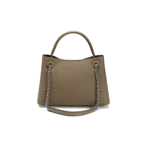 BELLE Коровья кожа Сумка через плечо Сумка среднего размера Женская Серого цвета