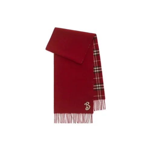 Burberry Кашемировые шарфы унисекс бордового цвета
