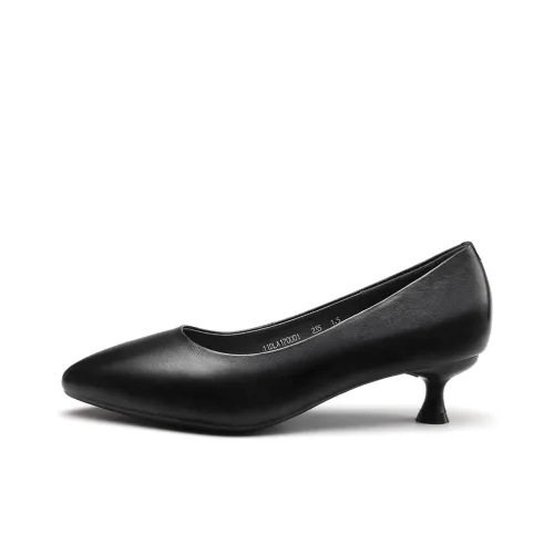 Strongman 3515 Женская Весенняя Осенняя Низкий Воротник Без Подкладки Обувь Заостренный Носок Узкий Каблук Офисная Обувь Для Поездок