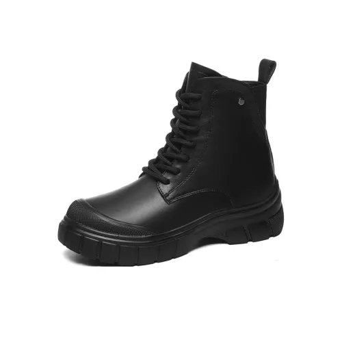 Golden Silk Rabbit Короткий Мартин Boot 6 см Женские Черный