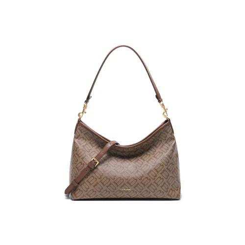 BELLE Искусственная кожа HOBO Сумка на плечо Большая Женская Кофейная Абрикосовая