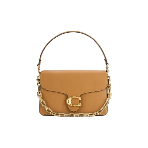 COACH Tabby Коровья кожа Сумка на плечо Средний Женские Honeys Коричневый