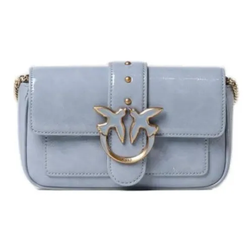 PINKO Love Series Полиуретан Сумка через плечо Сумка на плечо Женская Синий Фиолетовый