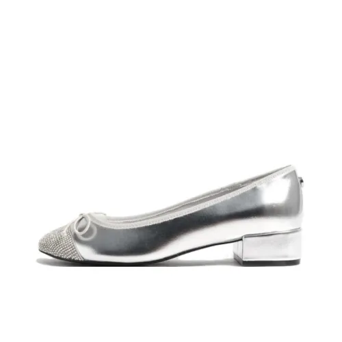 STEVE MADDEN Грубый каблук Высокие каблуки 3,5 см Женские Серебряные