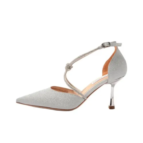 STEVE MADDEN Высокие каблуки Серебряные Женские