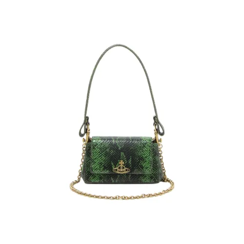 Vivienne Westwood Hazel Козья кожа Сумка через плечо Маленькая Женская Зеленая