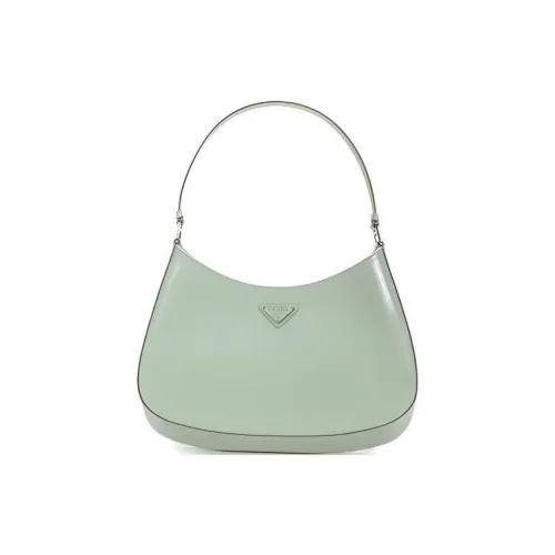 PRADA Сумка из кожи Полумесяц Сумка через плечо Сумка для женщин Аква зеленый