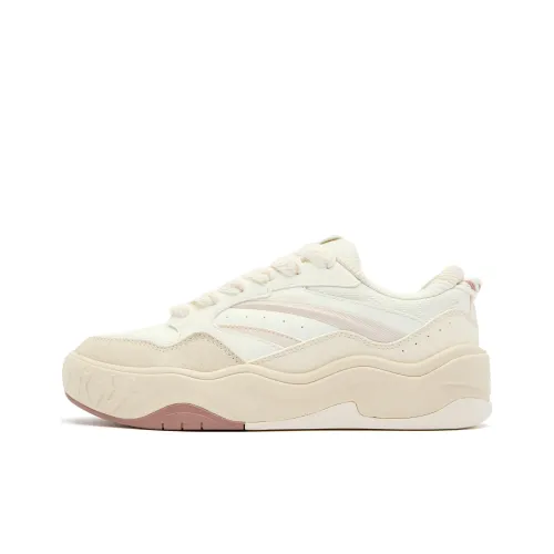 QIAODAN Панда с принтом низ устойчивый к истиранию низкий топ скейтборд кроссовки женские бежево-розовый