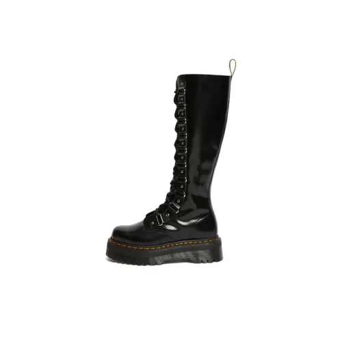 Dr.Martens 1b60 XL Кожа Платформа Ботинки Колено Высокие сапоги Женские Черный