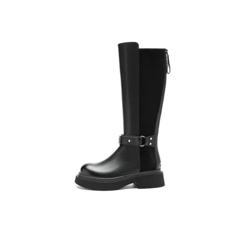NINE WEST Колено Высокие сапоги 4,5 см Женские Черные