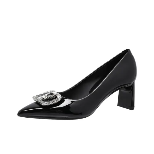 Zubumei Грубый каблук высокий каблук 6 см женский