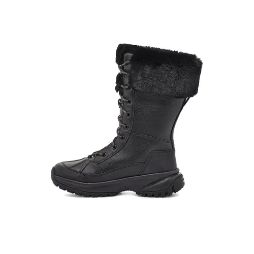 UGG Термостойкие Устойчивые к истиранию Противоскользящие Снежные ботинки Женские Черные