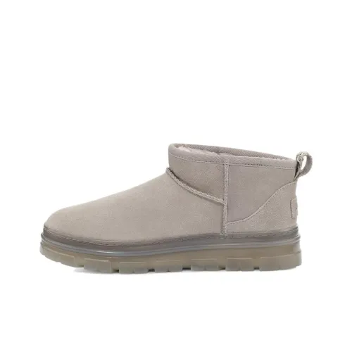 UGG CLASSIC ULTRA MINI Термостойкие противоскользящие ботинки с низким верхом для снега женские серые