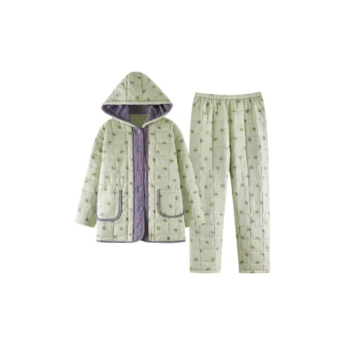 ZumashL Luxury Designer Series Пижамный комплект Женские Мятный Таро