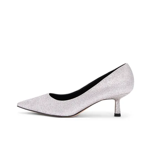CHARLES KEITH Маленький CK Узкий каблук Высокие каблуки 5,8 см Женские Серебристый