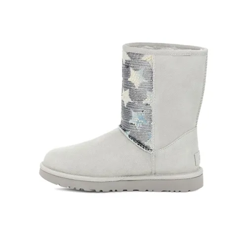 UGG Тепловые Crew Сноубутсы Женские Серый Белый